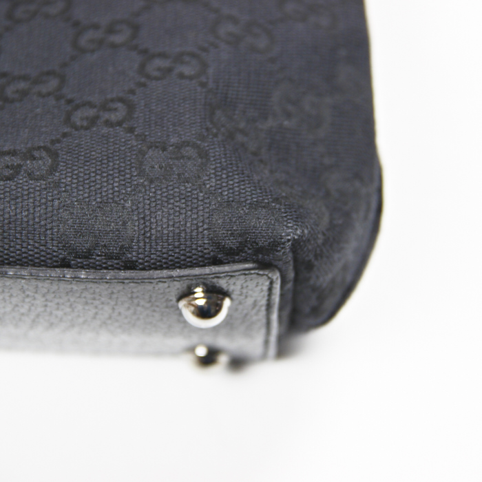 Gucci in black monogram canvas and leather - Detail D5