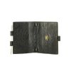 Hermès porte-agenda en lézard noir - Detail D1 thumbnail
