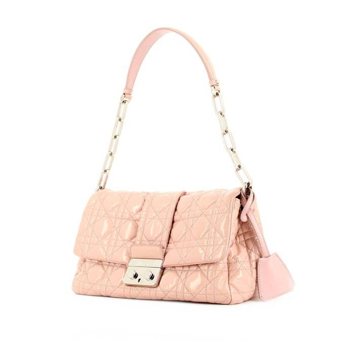 Borsa Miss Dior in pelle verniciata e foderata rosa