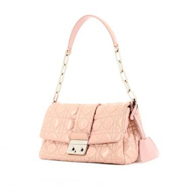 Bolso de mano Miss Dior en charol acolchado rosa