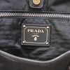 Prada shopping bag in black canvas and leather - Detail D4 thumbnail