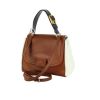 Fendi Silvana bag in brown and white leather - 00pp thumbnail