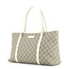 Gucci in beige monogram canvas and white leather - 00pp thumbnail