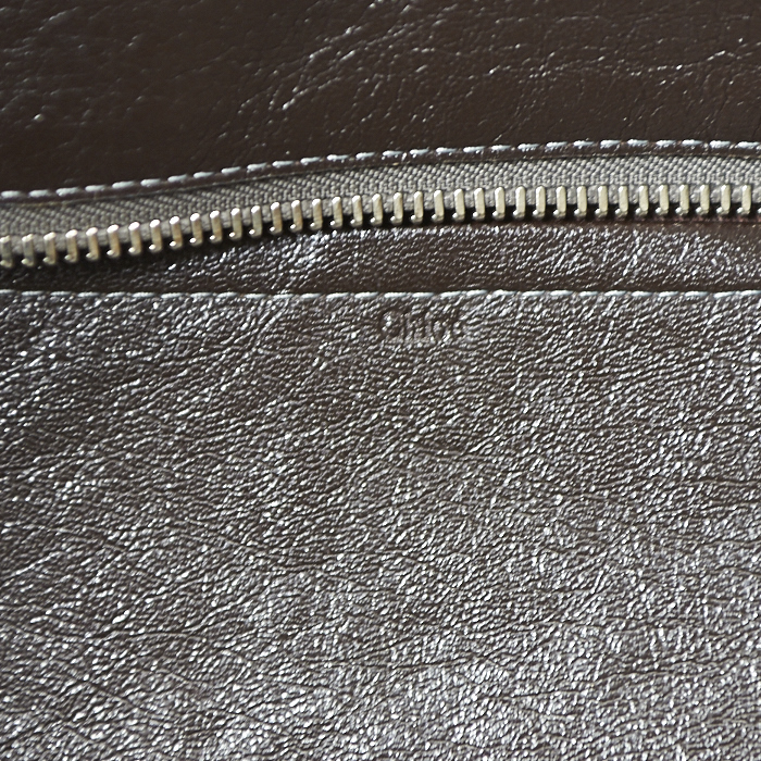 Chloé Eclipse Handbag in brown canvas - Detail D3