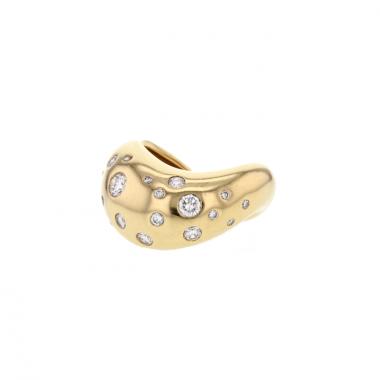 Bague en or jaune et en diamants