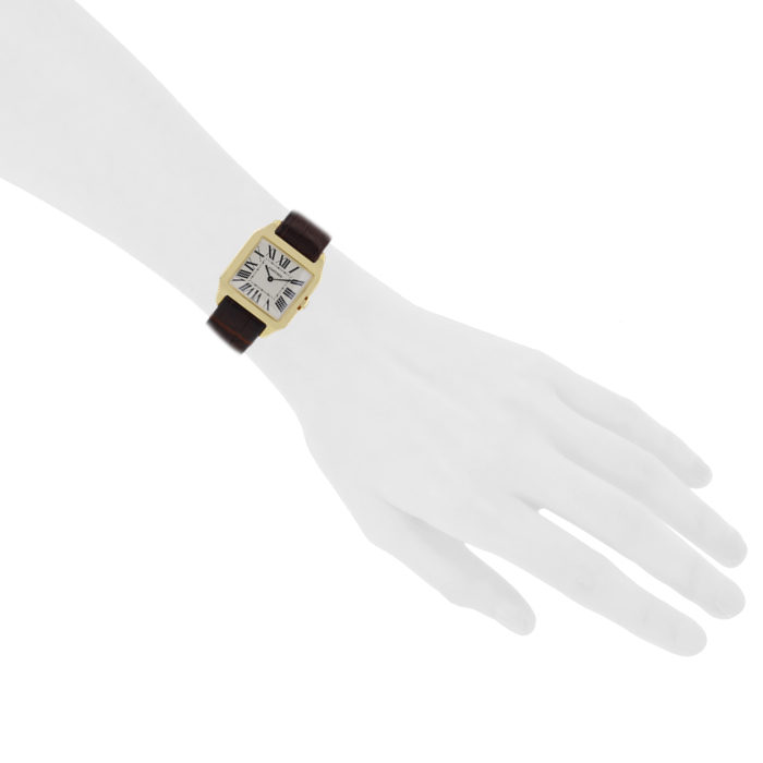 Cartier Santos Dumont watch in yellow gold Ref : 2787 circa 2000 - Detail D1