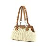Mui Mui in knitted canvas and caramel leather - 00pp thumbnail