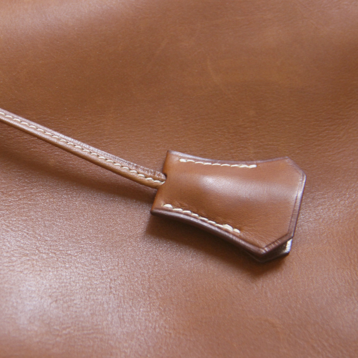 Bolso de mano Birkin 40 cm en cuero Barenia color avellana - Detail D5