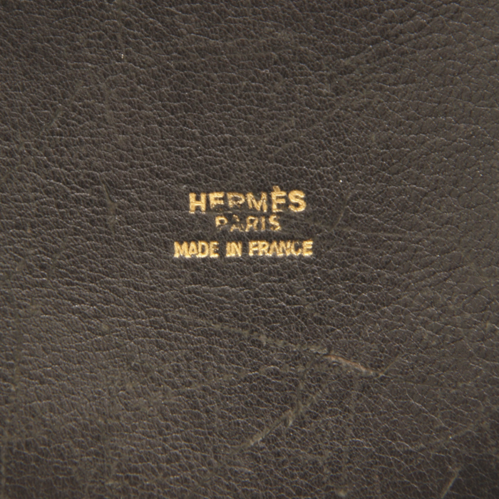 Hermès Market handbag in black leather - Detail D4
