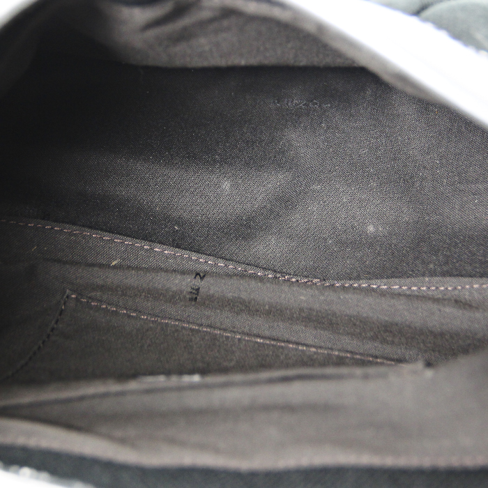 Shoulder bag in canvas and silver leather - Detail D2