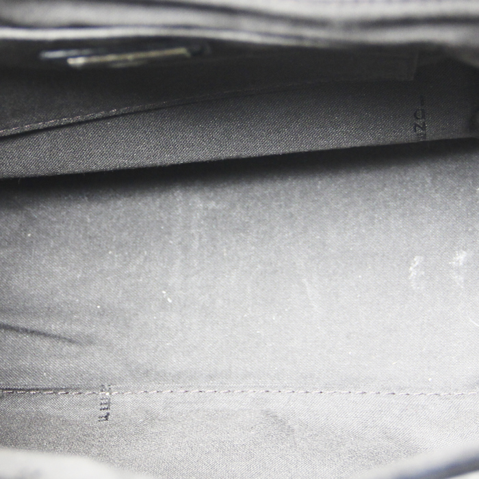 Borsa a spalla in pitone beige e pelle nera - Detail D2