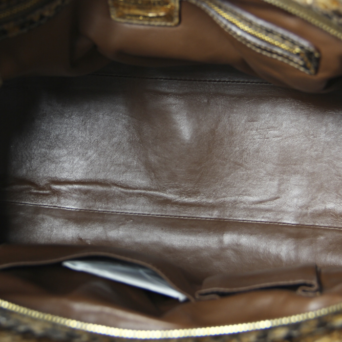 Dior bag in beige and brown python - Detail D2