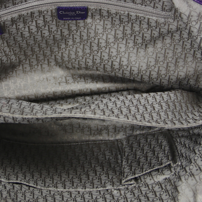Dior "Plissé" in purple leather - Detail D2