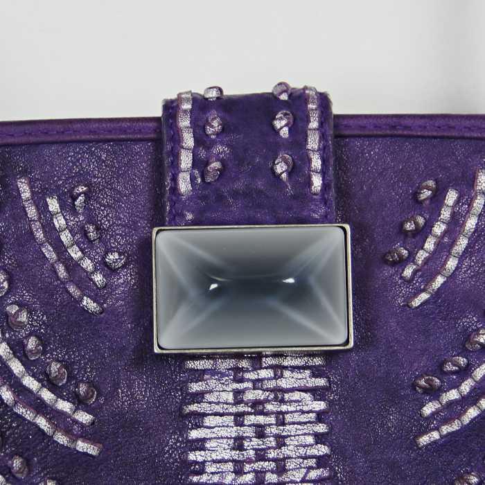 Dior "Plissé" in purple leather - Detail D5
