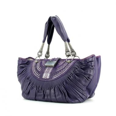 Dior Plissé en cuir violet