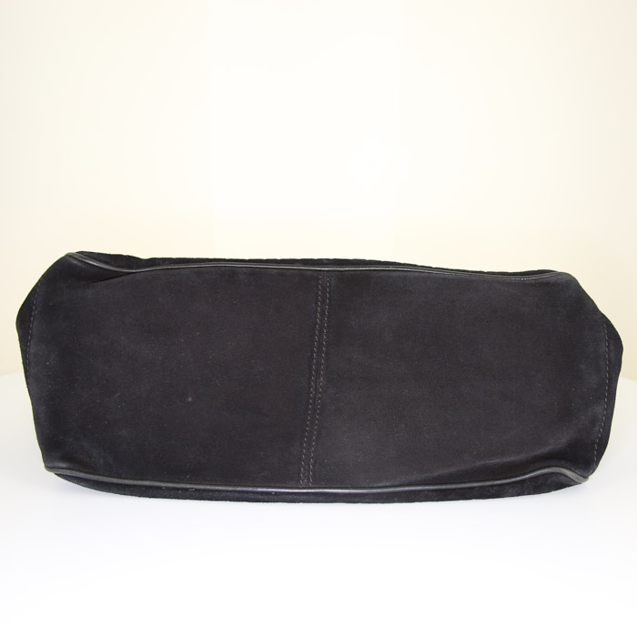 Celine Boogie handbag in black monogram suede - Detail D4
