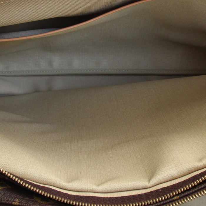 Louis Vuitton Alizé 45 cm en toile monogram et cuir naturel - Detail D2