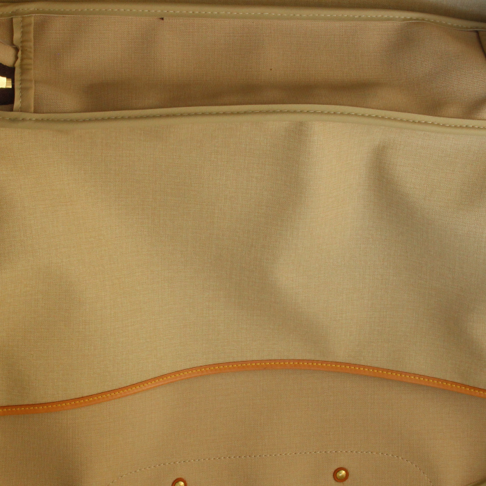 Borsa da viaggio Louis Vuitton Alize in tela monogram e pelle naturale - Detail D4