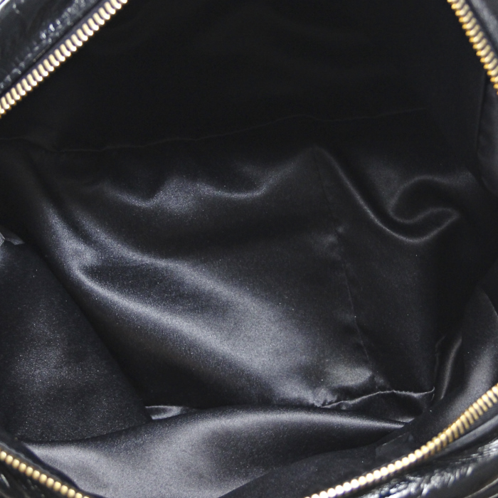 Miu Miu en cuir vernis marron et noir - Detail D3