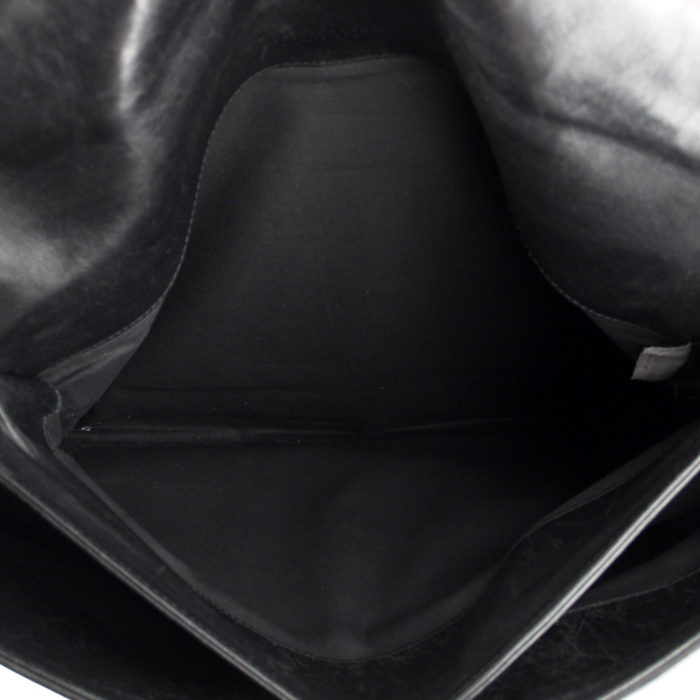 Porte-documents Bottega Veneta en cuir intrecciato noir - Detail D3