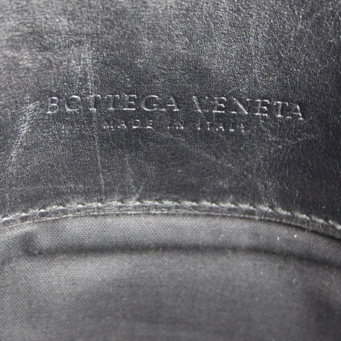 Porte-documents Bottega Veneta en cuir intrecciato noir - Detail D4