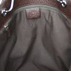 Shopping bag in beige monogram canvas and brown leather - Detail D4 thumbnail