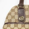 Gucci in beige monogrammed canvas and brown leather - Detail D4 thumbnail
