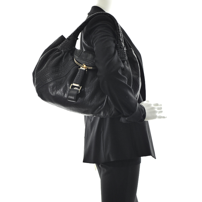 Fendi Spy en cuero negro - Detail D1