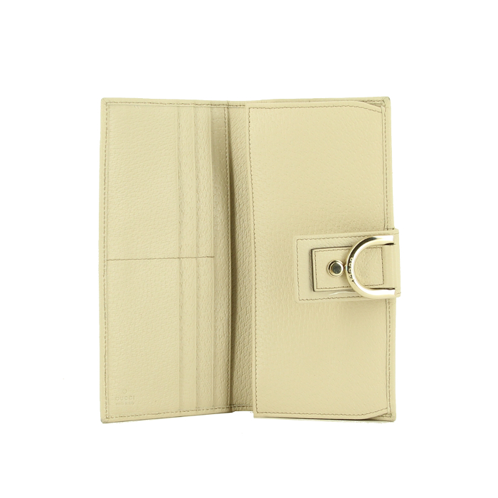 Gucci wallet in beige monogram canvas and leather - Detail D1