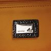 Fendi Shopping bag in tela monogram cerata marrone e pelle verniciata nera - Detail D3 thumbnail