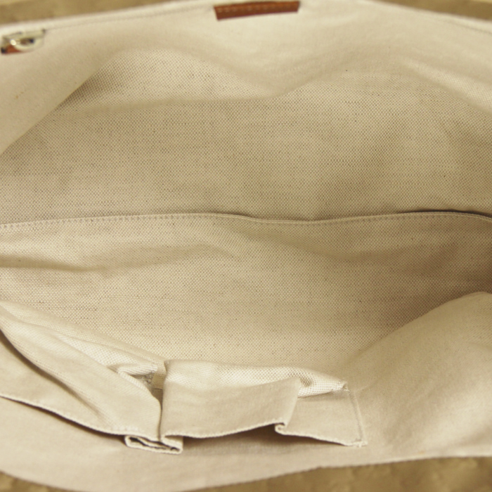 Bolso Cabás en lona Monogram beige y cuero marrón - Detail D2