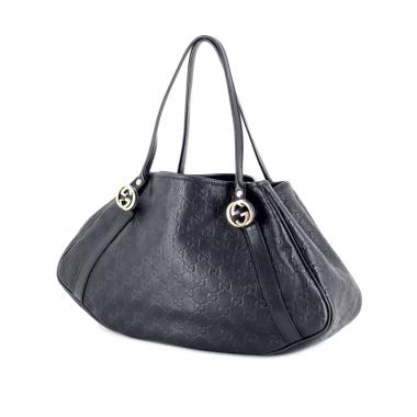 Gucci in black monogram leather