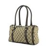 Gucci in beige monogrammed canvas and brown leather - 00pp thumbnail