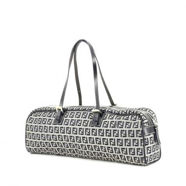 Bolso de mano Fendi en lona Monogram y cuero azul