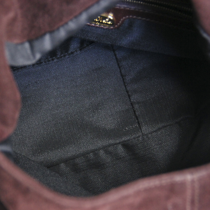 Borsa Fendi in camoscio marrone e pelle marrone - Detail D2