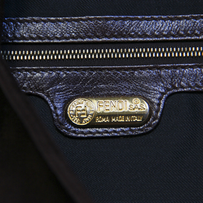 Borsa Fendi in camoscio marrone e pelle marrone - Detail D3