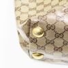 Shopping bag in tela monogram cerata beige e pelle marrone - Detail D5 thumbnail