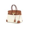 Hermès Birkin 30 cm in beige canvas and brown leather - 00pp thumbnail