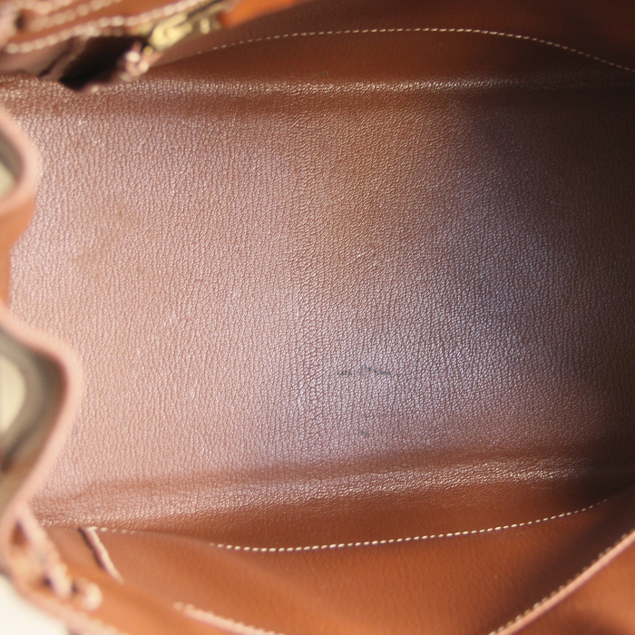 Borsa Hermes Birkin 30 cm in pelle togo gold - Detail D2