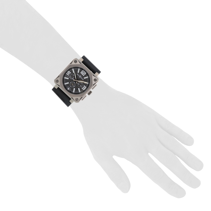 Montre Bell & Ross chronographe en titane BR01-94-TT Vers 2010 - Detail D3
