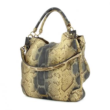 Borsa in pitone beige