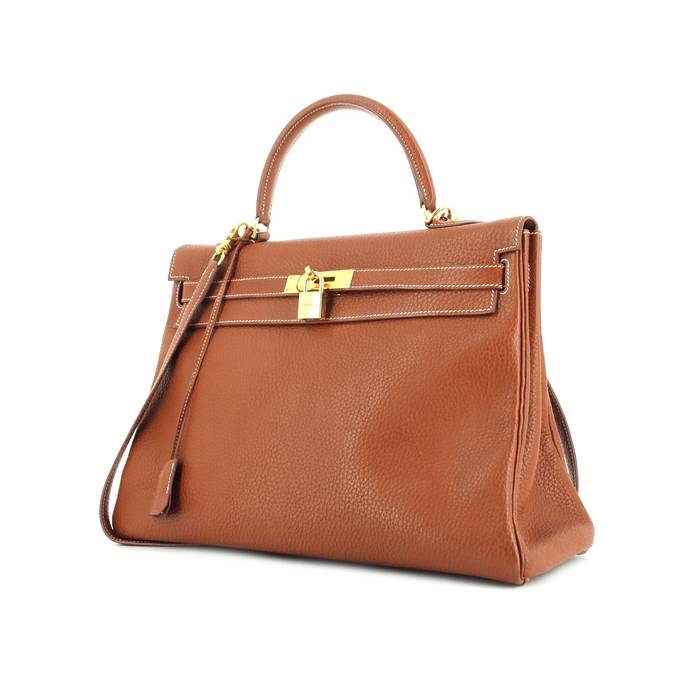 Hermès Kelly 35 cm en cuir fauve