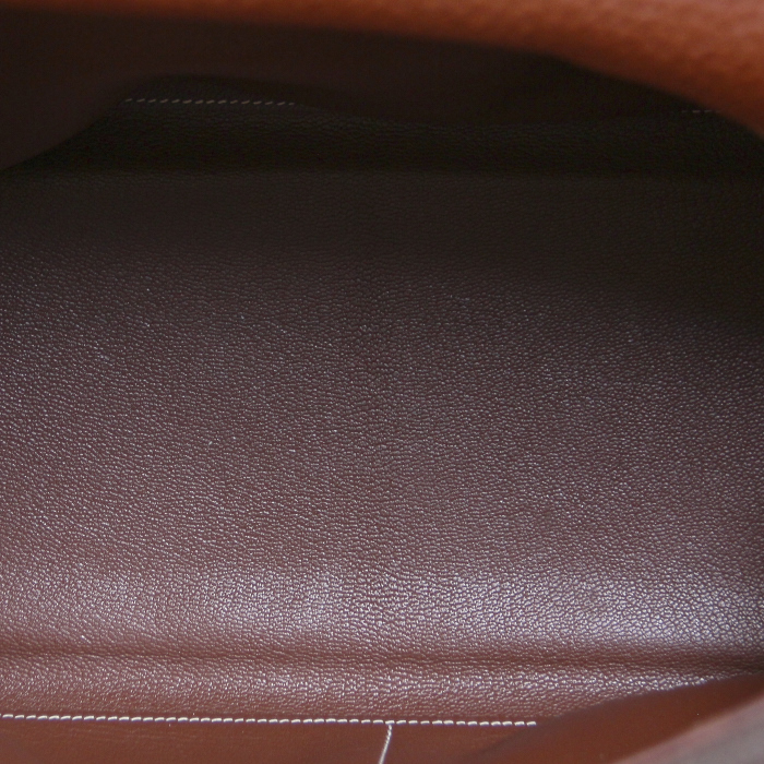 Hermes Kelly 35 cm in brown leather - Detail D3