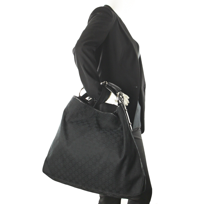 Gucci Mors in black canvas and leather - Detail D1