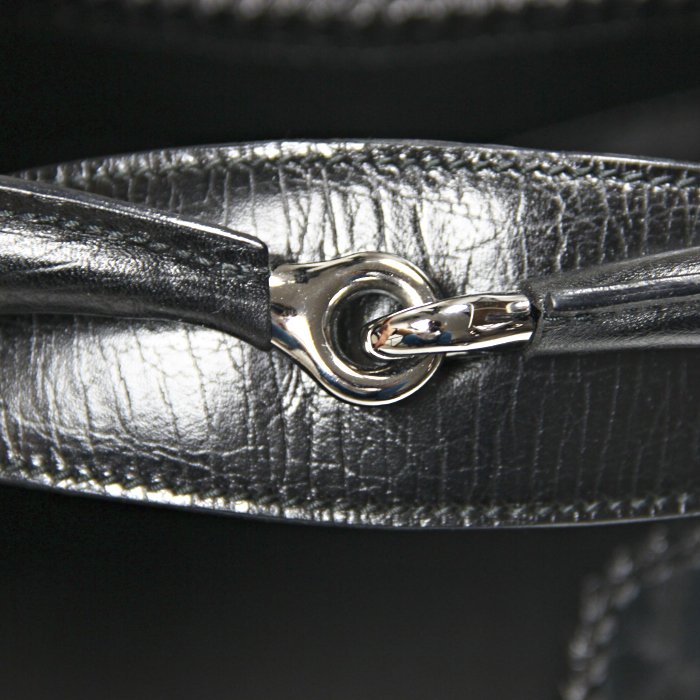 Gucci Mors en toile monogram et cuir noir - Detail D5