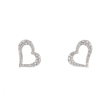 Piaget pair of white gold and diamonds Heart earrings