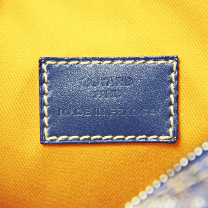 Goyard Yona in blue monogram canvas and leather - Detail D3