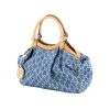 Gucci in monogrammed denim canvas and brown leather - 00pp thumbnail