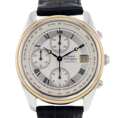Montre Girard Perregaux Chronographe en acier Ref : 4910 Vers 1997 