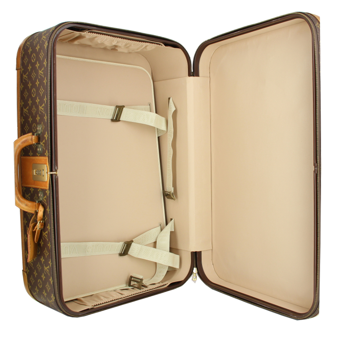Maleta Stratos en lona Monogram y cuero natural - Detail D2